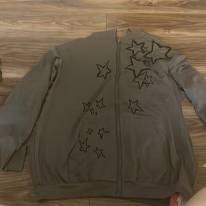 gray star hoodie with hood from shein